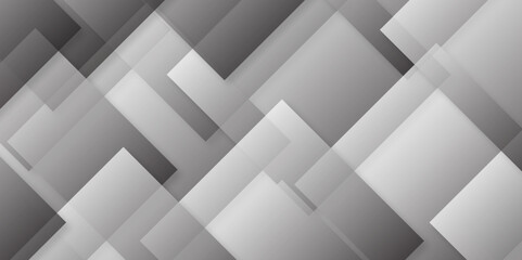 Modern Abstract white background design with layers of textured white transparent material, Minimal geometric white light background triangle gray technology vector. Abstract graphic Banner design.	