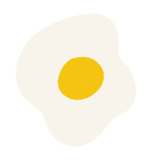 fried egg on a white background