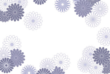 菊　喪中　はがき　和柄　背景