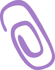 Bright Orange Paperclip Illustration for School and Office Design

