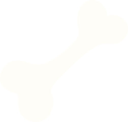 Cute White Cartoon Bone Illustration for Halloween and Pet Designs

