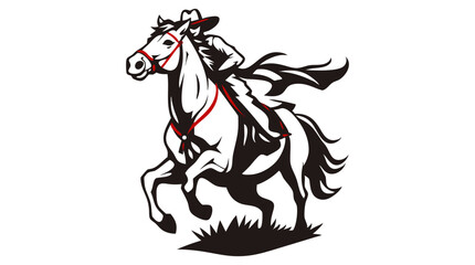 Cowboys and Horses &ndash; Western Action Vector Icons