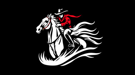 Cowboys and Horses &ndash; Western Action Vector Icons