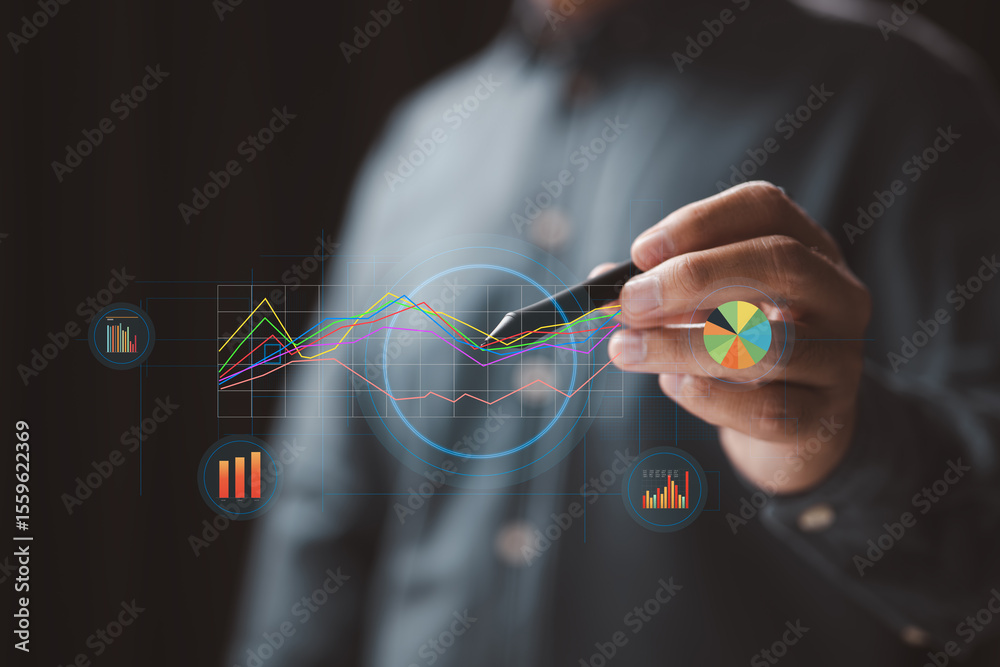 Aufkleber business technology interface for data analytics