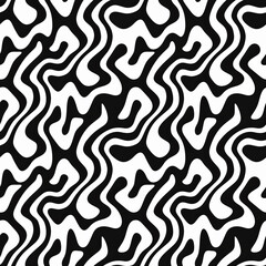 Abstract curved stripes of black and white colors