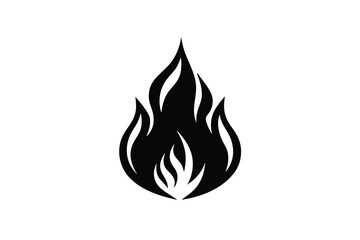 Black fire flames abstract symbol heat burning