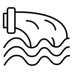 Water Waste Pipe Vector