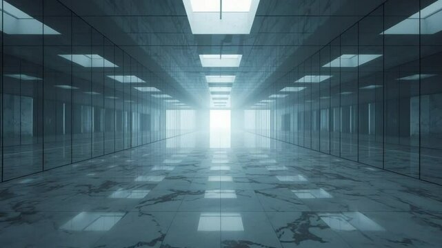 Infinity of mirrors, a surreal temple of light.