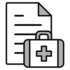 イラストアイコン素材：医療ファイル