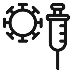 Vaccine icon with transparent background