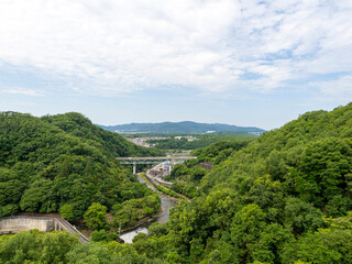 渓谷に架けられた国道の橋