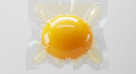 Vacuum-Sealed Egg Yolk: A Vibrant, Minimalist Still Life