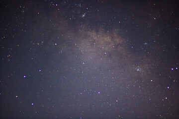 A beautiful photograph of the Milky Way galaxy and a star-filled night sky. An awe-inspiring image...