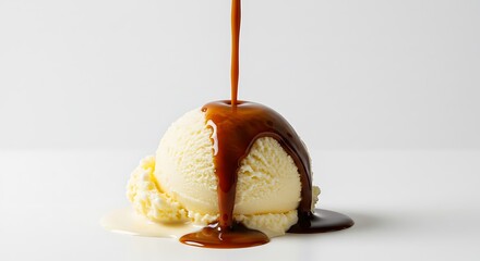 Vanilla Ice Cream with Rich Caramel Sauce: A Delicious Dessert