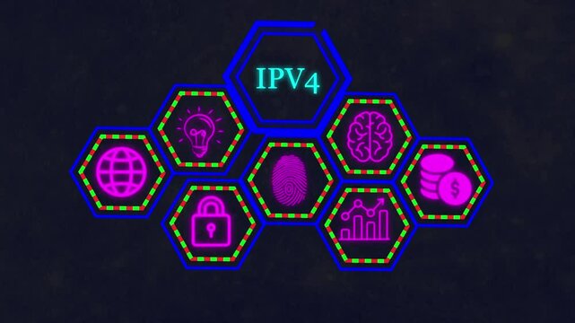 Business, Technology, Internet and network concept. IPV4 abbreviation. Modern technology concept.