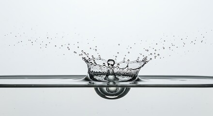Water Drop Impact: A Serene Minimalist Study