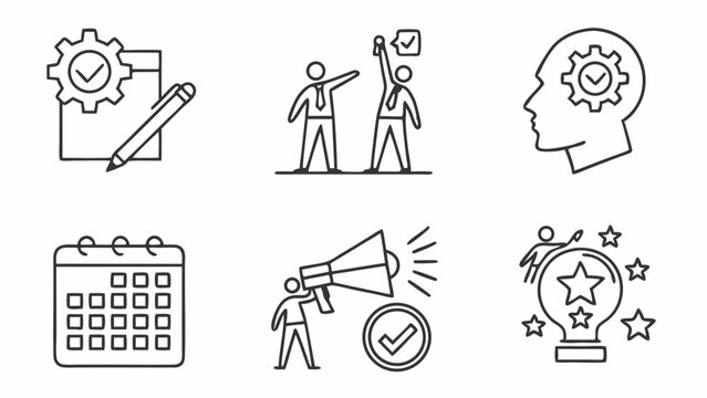 Business planning & success icons