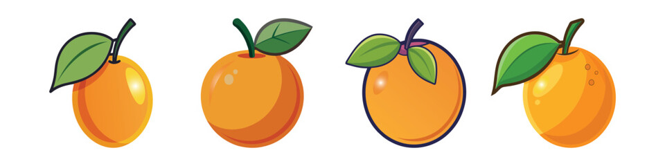 Flat Loquat Fruit Illustration Sweet Japanese Plum and Tropical Vitamin-Rich Vector Icon