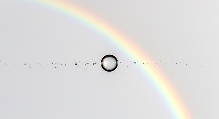 Water Droplet Rainbow: A Minimalist, Serene Image