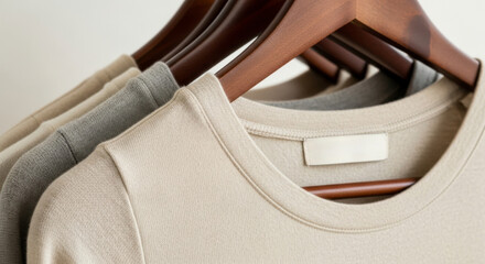 Stylish Apparel Display Modern Closet Fashion Photography Minimalist Environment Close-up View Contemporary Design Concepts for SEO Impact