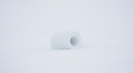 White Circular Forms: A Minimalist Abstract Composition