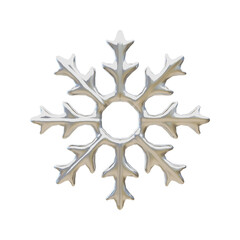 3d illustration of snowflake for icons sign and symbols.3d render.