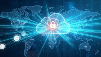 SECURITY  Protection digital network signal data transmission around world - Powered by Adobe