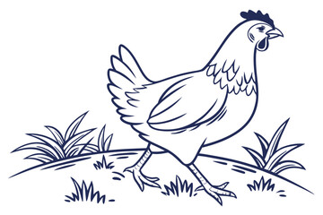 Silhouette of a Rooster or Hen – Farm Decor Element