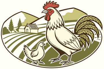 Poultry Graphic for Butcher or Farm Branding