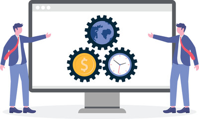 teamwork and profit making idea.work concept.
