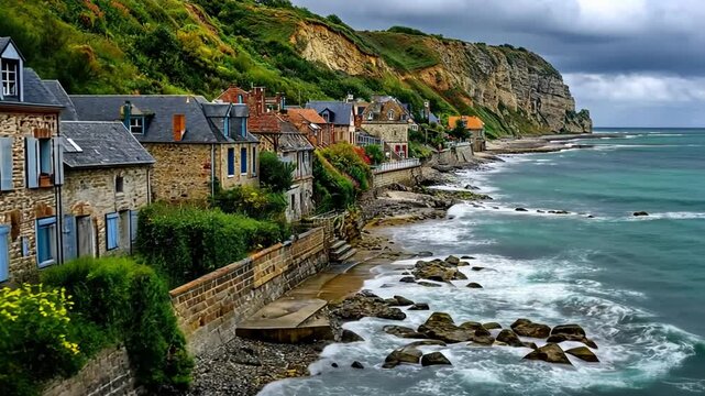 coastal village in normandy video