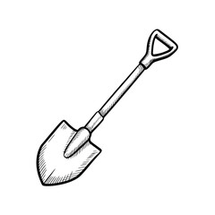 Hand Drawn Shovel Illustration