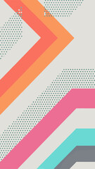 Abstract Geometric Lines: A minimalist composition featuring a series of vibrant, intersecting geometric lines, forming a visually striking and dynamic pattern.
