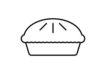 Icono negro de empanada en fondo blanco