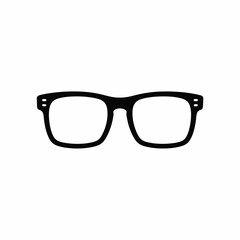 Fototapeta premium Simple Black Eyeglasses Icon Illustration