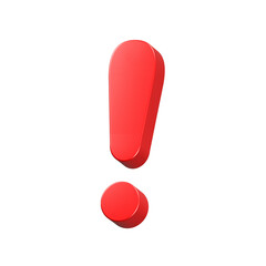 alert symbol icon 3d rendering