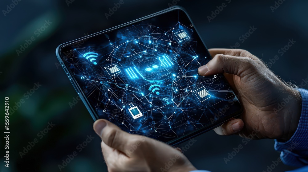 Aufkleber Virtual environments innovative technology and graphic visualization for enhanced digital workspace connectivity