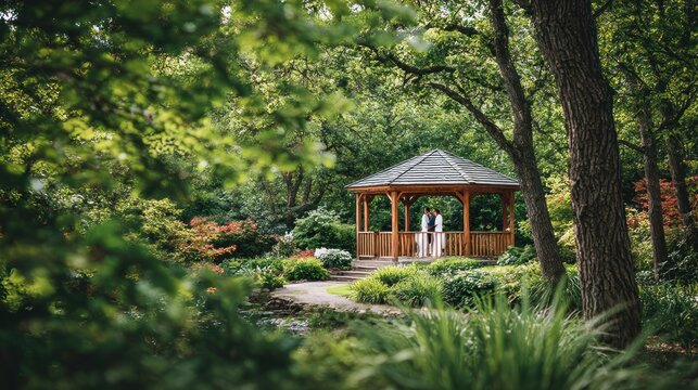 Gazebo in a garden