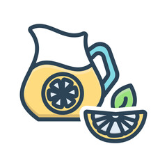 Vector color shadow icon for Juice