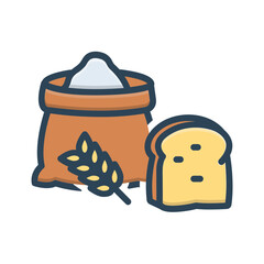 Vector color shadow icon for Grain products
