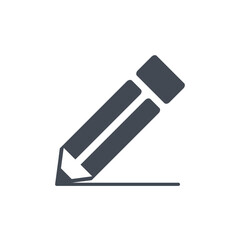 Pencil Icon with Black and white. stock illustration