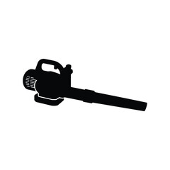Black Silhouette Icon of a Leaf Blower