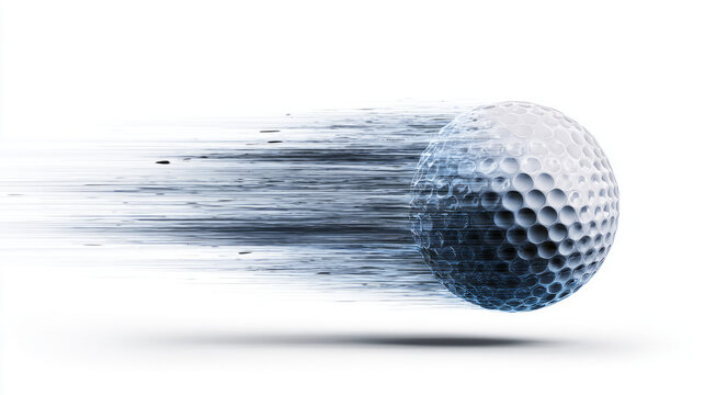 golf ball mid-air with dramatic lighting and motion
