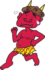 節分で逃げる鬼
