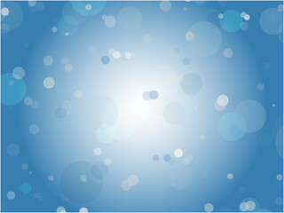 青色グラデーションの水玉抽象背景素材