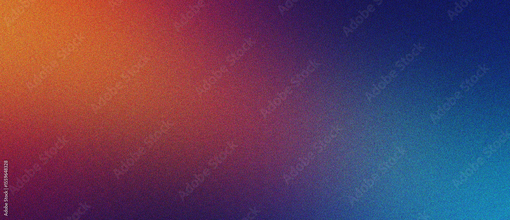 Wall mural cyan, tan and indigo gradient soft noise texture background with dreamy grain overlay and subtle fad