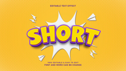 Editable short text effects