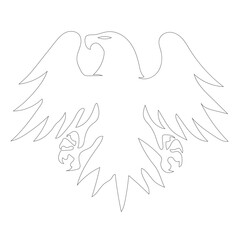 Eagle icon vector silhouette