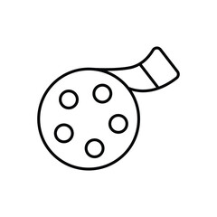 Movie Reel Icon vector stock illustration