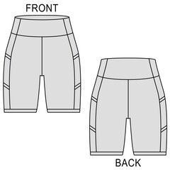 bicycle shorts illustration. bike shorts mockup	
